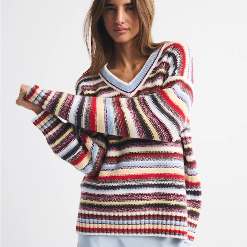 Abercrombie & Fitch Dad Striped Sweater